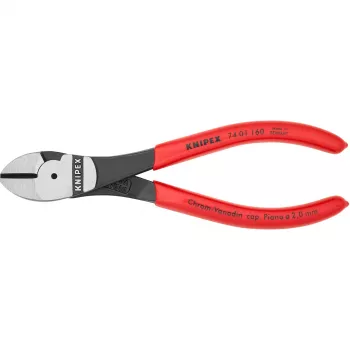 Įstrižinės replės Knipex 74 01 160, chromo-vanadžio plienas, plastikinė rankena