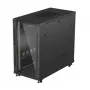 Spintelė stovui LANBERG FF01-6222-12B 22U 600x1200 mm juoda su stiklinėmis priekinėmis ir galinėmis durelėmis