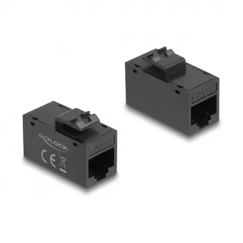 DeLOCK 90638 keystone modulis Plokščias Juodas RJ-45