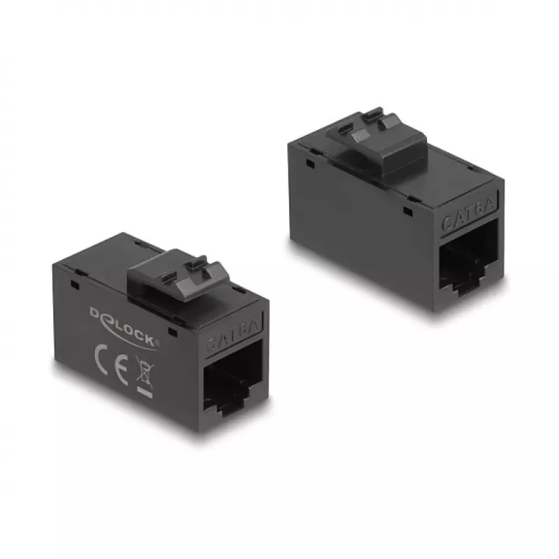 DeLOCK 90638 keystone modulis Plokščias Juodas RJ-45