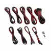 Maitinimo kabelių rinkinys CableMod PRO Series ModMesh C-Series, skirtas Corsair RMi/RMx – juodai/raudonai aptraukti kabeliai