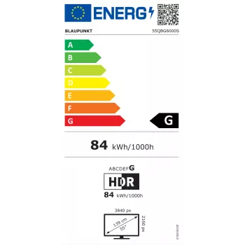 Blaupunkt QLED televizorius | 55QBG6000S | 55 | Išmanusis televizorius | Google TV | Juodas