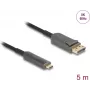 DELOCK aktyvus optinis kabelis USB-C į DisplayPort 81604 4K 60 Hz, USB-C (Alt Mode) į DP, 1,8 m