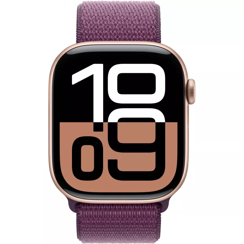 Apple Watch Series 10 aliuminio korpusas GPS + Cellular 46mm Rose Gold Sport Loop plum
