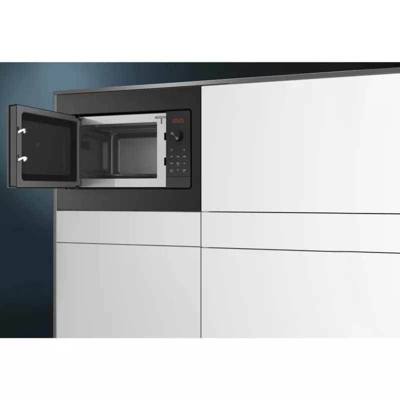 Siemens iQ300 BF523LMB3 mikrobangų krosnelė Juoda, Nerūdijantis plienas Solo mikrobangų krosnelė Įmontuojama 20 L 800 W