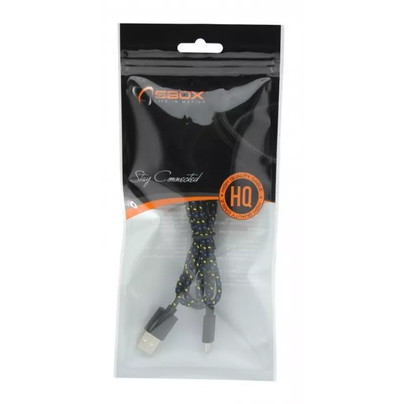 Sbox USB-1031B USB->Micro USB 1M juoda