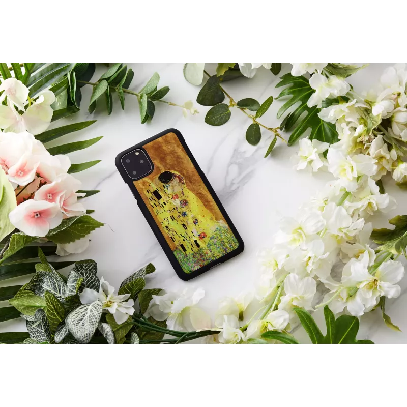Išmaniojo telefono dėklas iKins, skirtas iPhone 11 Pro Max — juodas bučinio dizainas, apsauginis dangtelis