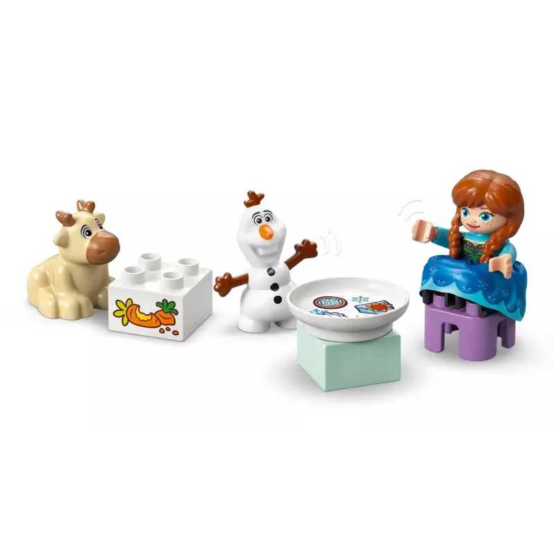 Konstrukcinis žaislas LEGO DUPLO 10455 Disney Anna ir Elsa ledo rūmų vakarėlis — DUPLO rinkinys, 54 dalys, 4 minifigūrėlės, amžius 2+