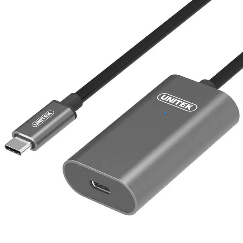USB kabelis UNITEK U305A 5 m USB 3.2 Gen 1 USB C pilkas