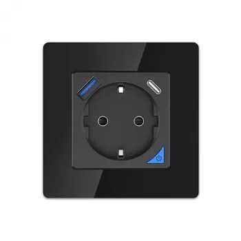 Sieninio lizdo rinkinys Extralink Smart Life Pro 230V su 1x USB-A ir 1x USB-C