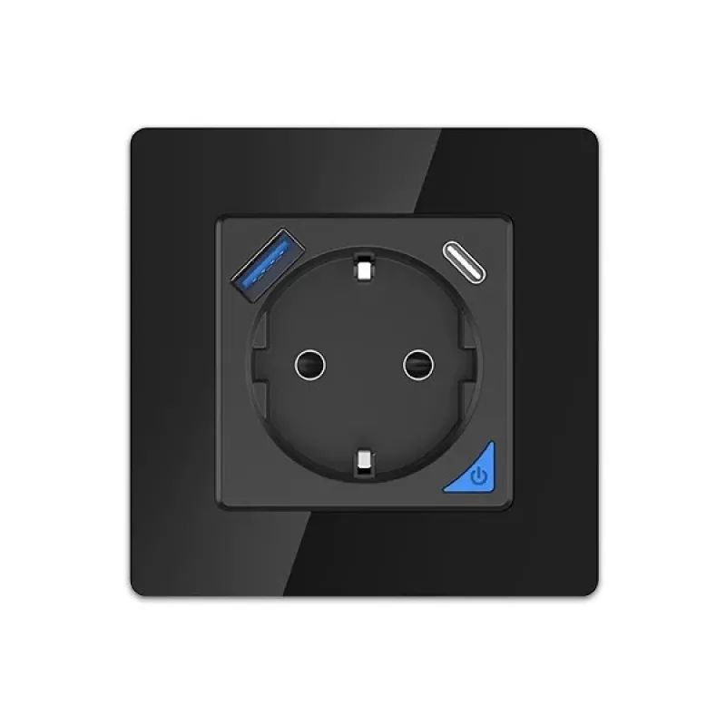 Sieninio lizdo rinkinys Extralink Smart Life Pro 230V su 1x USB-A ir 1x USB-C