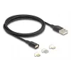 USB laidas DeLOCK 88165 1 m USB A Juodas
