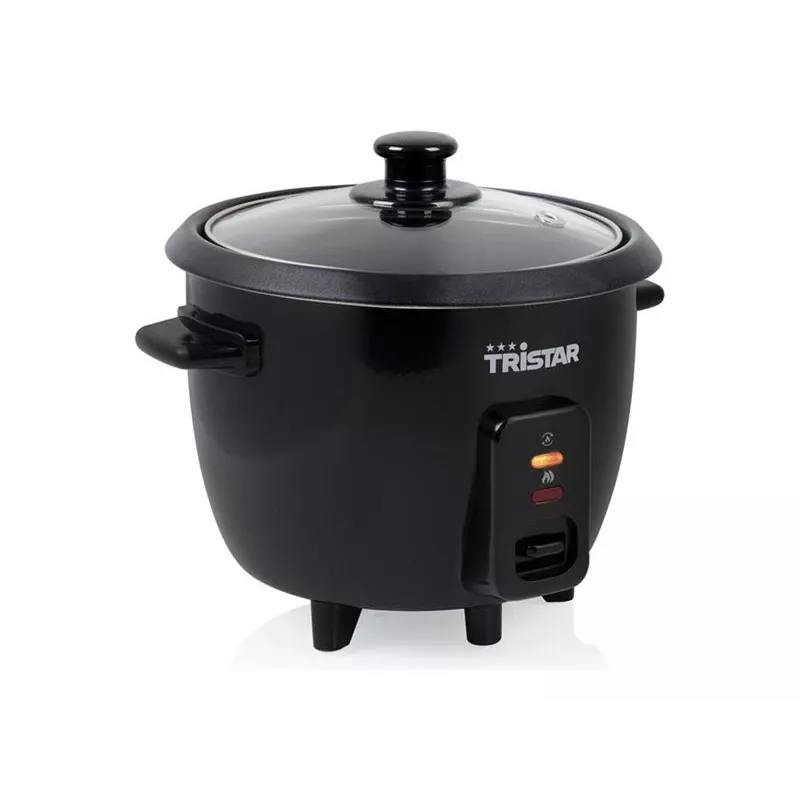 Ryžių viryklė Tristar RK-6141, 0,6 L talpa, 300 W, juoda, mygtukinis valdymas