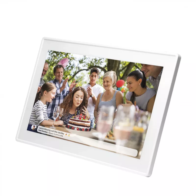 Denver PFF-1515W skaitmeninis nuotraukų rėmelis baltas 39,6 cm (15,6 inch) jutiklinis ekranas Wi-Fi