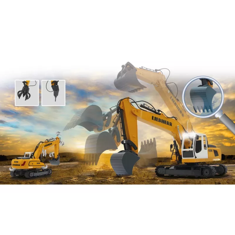JAMARA Liebherr R936, Ekskavatorius, 1:20, 8 metų, 1,22 kg