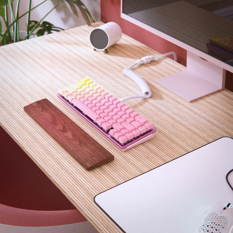 „Aptel Glorious GPBT Pink Grapefruit Forge“ klaviatūros klavišų rinkinys – PBT klavišai, skulptūrinis profilis