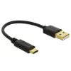 DeLOCK USB įkrovimo laidas Type-A į USB Type-C 15 cm juodas