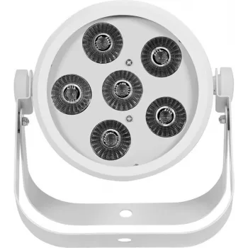 LED par šviestuvas EUROLITE Silent Par 6 QCL Floor RGBW 6x4W — kompaktiškas grindinis PAR su RGBW šviesos diodais