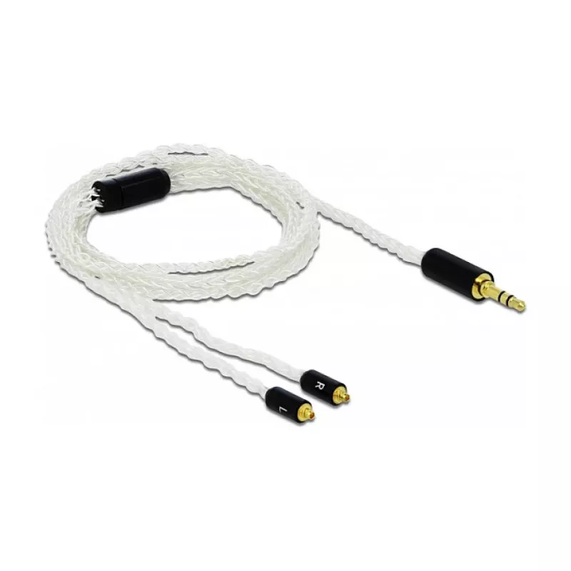 Garso laidas DeLOCK 85845 1,2 m 3,5 mm 2x MMCX baltas