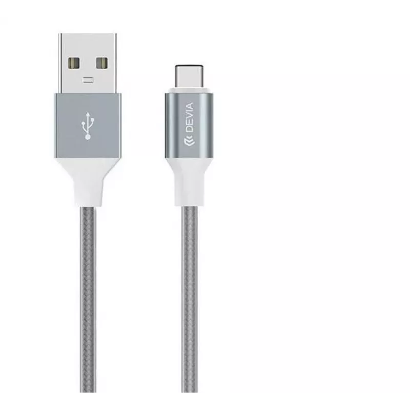 USB duomenų kabelių rinkinys Devia Pheez Series — Micro USB, 3 vnt. (25 cm, 1 m, 2 m) Pilka