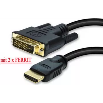 HDMI į DVI kabelis ShiverPeaks 77485-RE, 5 m, paauksuotomis jungtimis