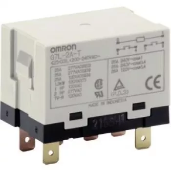 Omron G7L-2A-T 200-240 V kint. srovės kištukinė relė, 240 V kint. srovė, 25 A, 2 normaliai atviri kontaktai, 1 vnt.