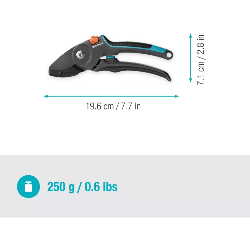 GARDENA sodo žirklės PremiumCut Flex 12250-20 ergonomine rankena, lengvas dizainas