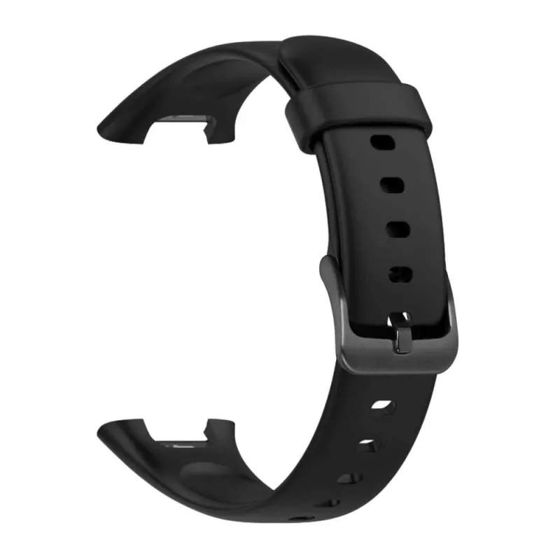 Silikoninis dirželis FIXED, skirtas Xiaomi Mi Smart Band 7 Pro — juodas, reguliuojamas, atsparus vandeniui
