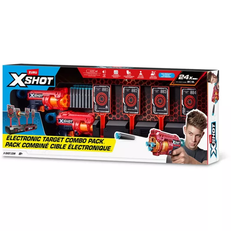 XSHOT Interaktyvus taikinys & Fury 4 2 komplektas, strėlių šaudyklė
