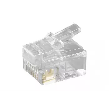 Microconnect KON502-10R laidų jungtis RJ-12 6P6C permatoma