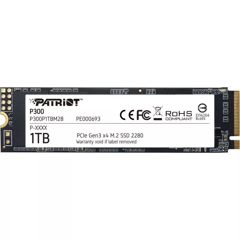 Patriot Memory P300 1,02 TB M.2 PCI Express 3.0 NVMe 3D NAND