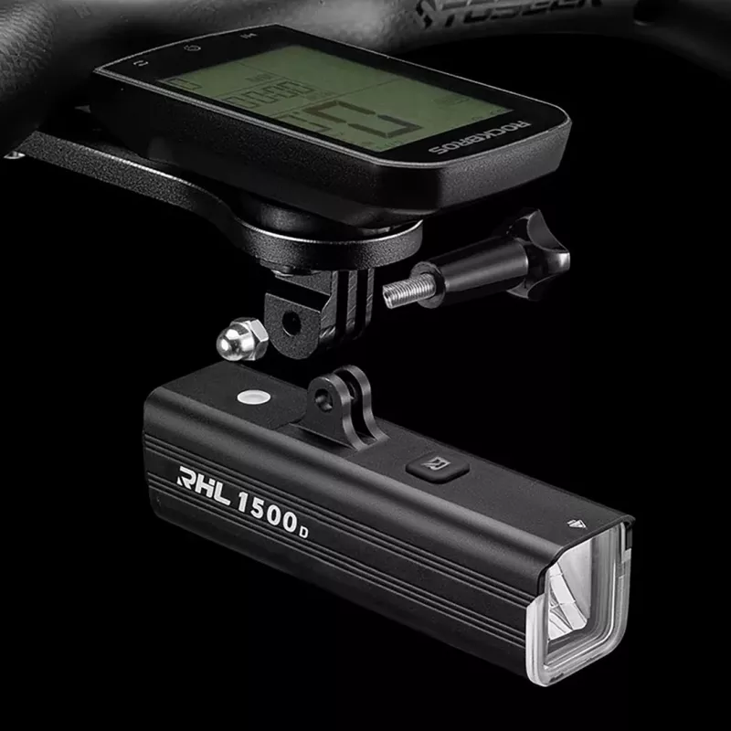 Rockbros RHL1500 priekinis dviračio žibintas spidometrui / GPS