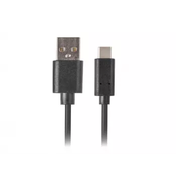 USB 2.0 laidas LANBERG CA-USBO-20CU-0010-BK — USB A į USB C, 1 m, juodas, 480 Mbit/s