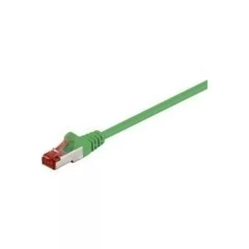 Wentronic Goobay CAT 6 komutacinis kabelis, S/FTP (PiMF), žalias, 0,15 m - LSZH be halogenų, varis (92454)