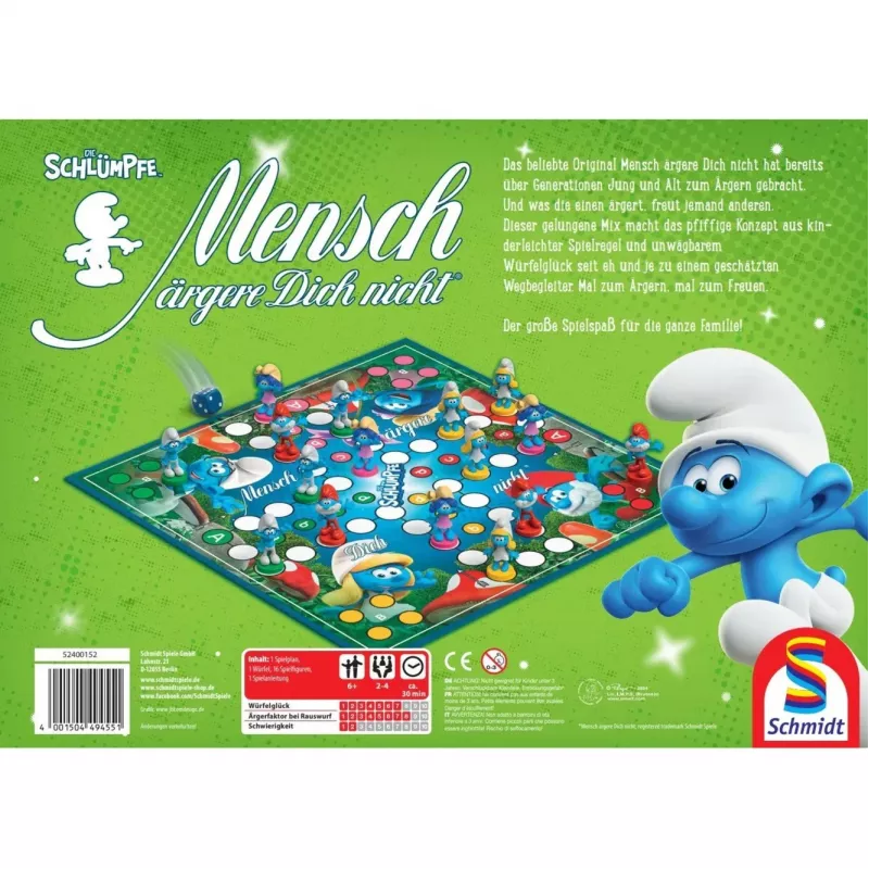 Schmidt Spiele The Smurfs klasikinis Ludo stalo žaidimas