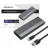 Qoltec korpusas SSD M.2 diskui, SATA, NGFF, USB-C