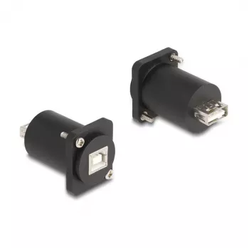 DeLOCK D-Type modulis USB 2.0 Type-B lizdas į Type-A lizdą juodas