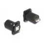 DeLOCK D-Type modulis USB 2.0 Type-B lizdas į Type-A lizdą juodas