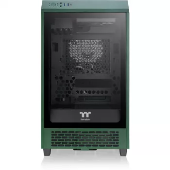 The Tower 200 , Tower-Enclosure Dark Green, Tempered Glass