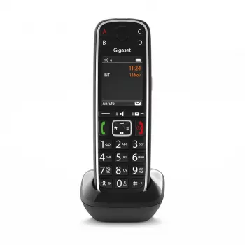 Gigaset E720HX Analoginis/DECT telefonas su skambučio numerio atpažinimu, juodas
