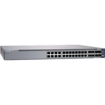 Juniper EX4100 24 prievadų 10/100/1000BaseT, 4x 10G SFP+ aukštyninio ryšio prievadai, 4x 25G SFP28 jungimo/aukštyninio ryšio prievadai, pertekliniai ventiliatoriai, 1 kintamosios srovės maitinimo blokas JPSU-150-AC-AFO komplektacijoje (optika parduodama atskirai) wu