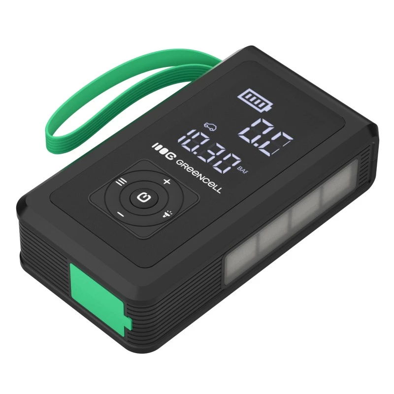 Išorinė baterija Green Cell CJSGC03 8000 mAh Li‑Ion, OLED ekranas, USB‑C ir USB‑A, 500 mA išvestis, įmontuotas žibintuvėlis