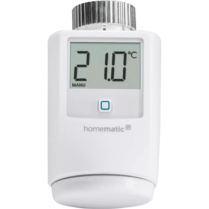 eQ-3 AG Homematic IP HMIP-eTRV, RF, 868,3 MHz, balta, M30 x 1,5, IP20, skaitmeninis