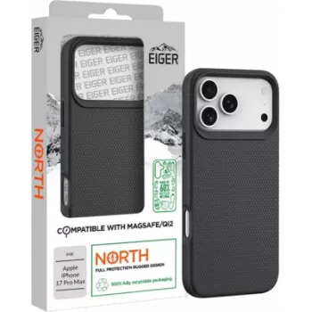 Kietas dėklas Eiger EGCA00903 Polikarbonato kritimo testas 4 metrai MagSafe skirtas iPhone 17 Pro Max