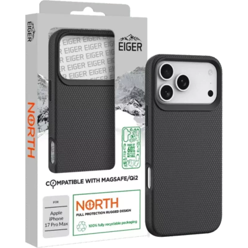 Kietas dėklas Eiger EGCA00903 Polikarbonato kritimo testas 4 metrai MagSafe skirtas iPhone 17 Pro Max