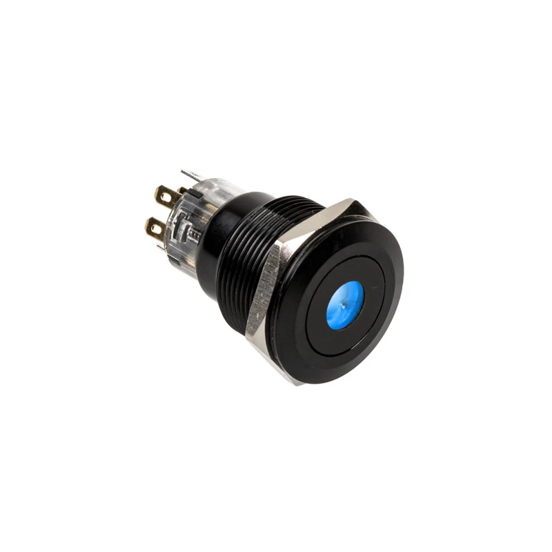 DimasTech vandalams atsparus mygtukas 22 mm Juodaline Dot RGB PD223