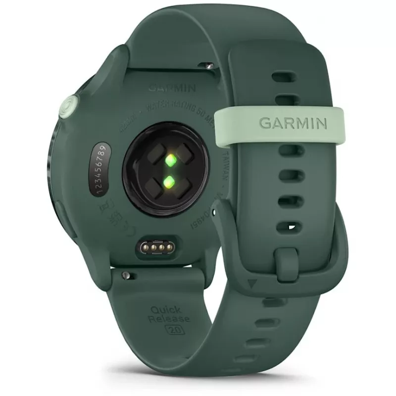 Išmanusis laikrodis GARMIN vívoactive 6 – sportinis laikrodis, 42 mm aliuminio/polimero korpusas, AMOLED 1,2 colio, GPS, 5 ATM, optinis širdies ritmo matuoklis, SpO2, 8 GB, žalias