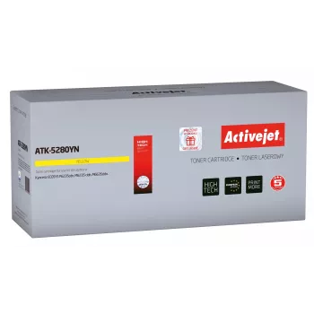 tonerio kasetė ActiveJet ATK-5280YN Geltona, suderinamas su Kyocera, 11 000 puslapių, vienetinė pakuotė