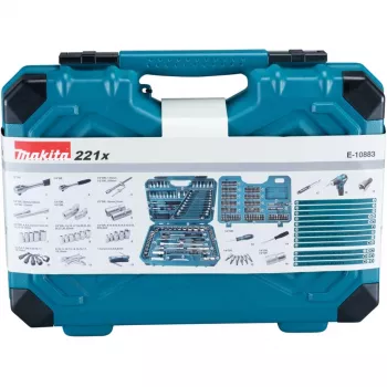 Makita E-10883 mechaniko įrankių rinkinys 221 įrankis
