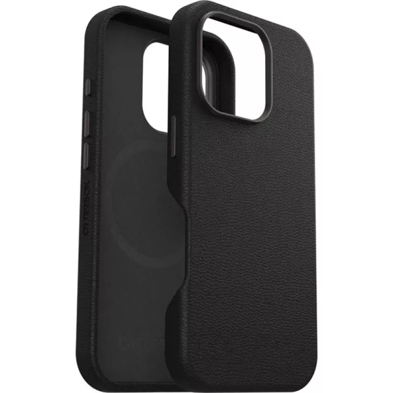 OtterBox Symmetry Kaktusleder dėklas iPhone 16 Pro Juoda Ash juoda